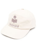 Isabel Marant Cream Pink Glitter Logo Cap